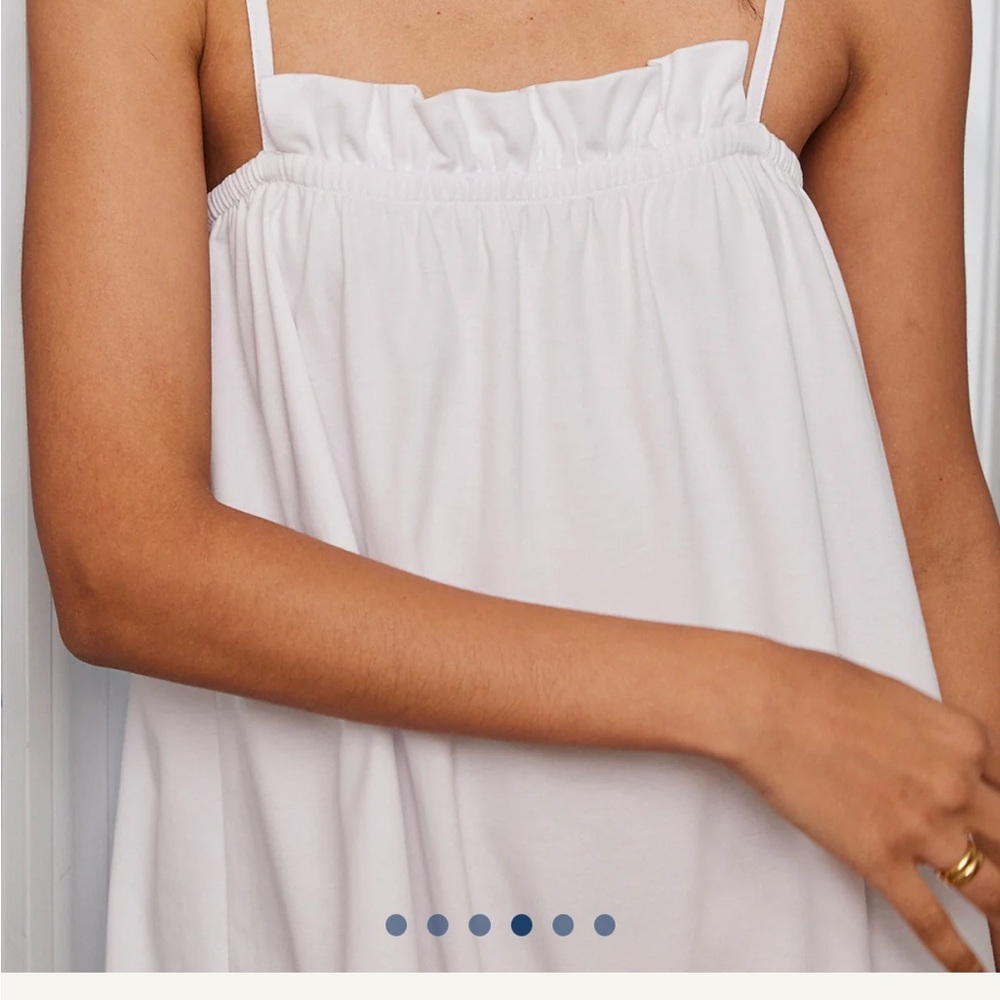 green LAKE Pima Ruffled Nightgown
